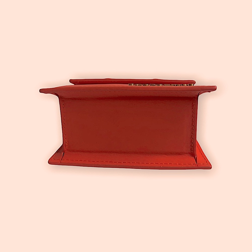 *Rare* Jacquemus Le Chiquito Mini Leather Tote In Bright Orange - Picture 8 of 14